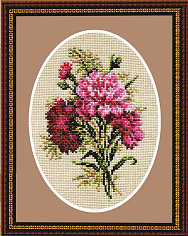 Вышивка Б-010 Бутоньерка с гвоздиками Вышивка Б-010 Бутоньерка с гвоздиками