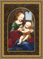 Вышивка МК-028 Мадонна Бенуа. Италия 1478-1480