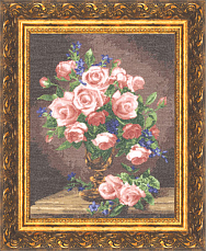 Вышивка ГН-007 Розы и фиалки Вышивка ГН-007 Розы и фиалки
