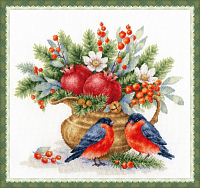 Вышивка РС-025 Снегири и гранаты