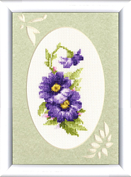 Вышивка БТ-002 Бутоньерка с анемонами Вышивка БТ-002 Бутоньерка с анемонами