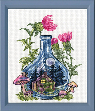 Вышивка М-018 Домик в бутылке Вышивка М-018 Домик в бутылке